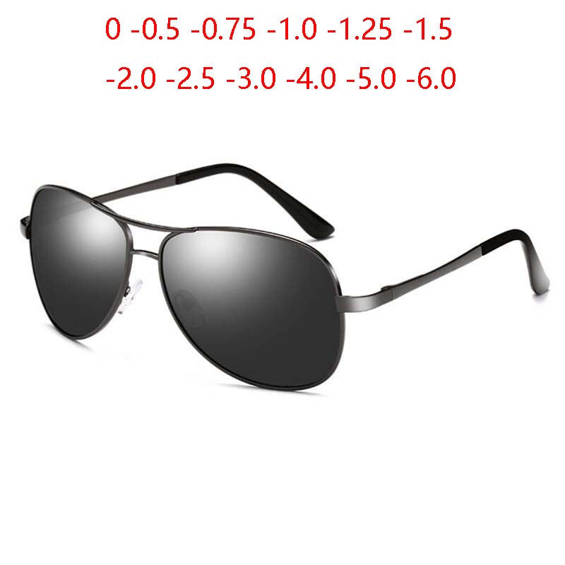 Sunglasses Aviator Polarized - 남성용 타원형 선글라스, 편광 마이너스 렌즈,