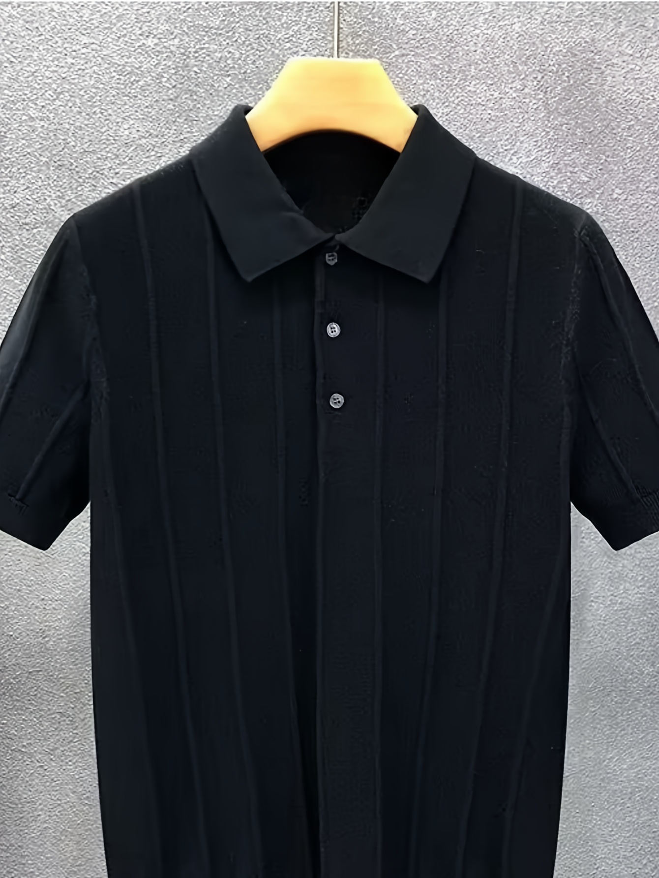 고급스러운 세로 스트라이프 텍스처 반팔 폴로 니트 티셔 - Polo Shirt Pique 리뷰 및 가격