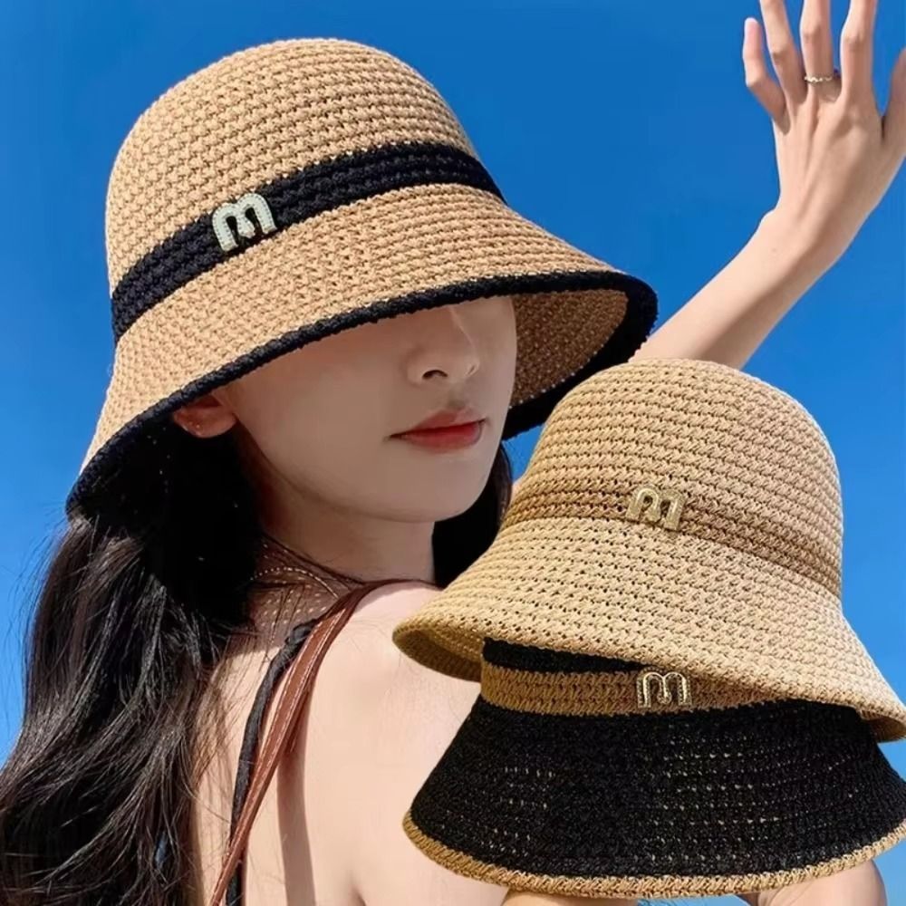 통기성 우수하고 우아한 리본 장식의 접이식 챙넓은 여성 - Bucket Hat Straw 리뷰 및 가격