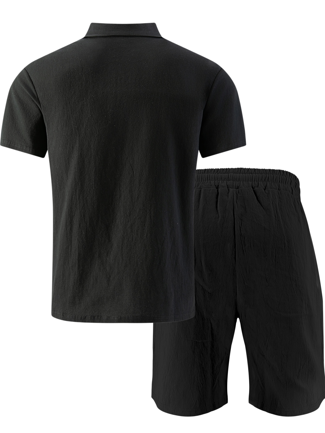남성용 텍스처드 리넨 폴로 반팔 & 반바지 2종 세트, - Short Linen Drawstring 리뷰 및 가격