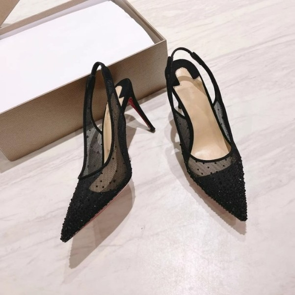 메쉬 라인스톤 뒤트임 스틸레토 여성 하이힐 포인티드 웨 - Casual Sandal Leather 리뷰 및 가격