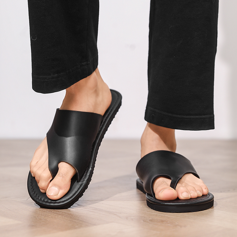 고품질 남성 슬리퍼 패션 플립플롭 가죽 통기성 샌들 미 - Flip Flop Leather Men 리뷰 및 가격
