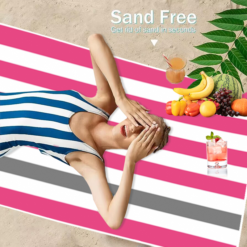 화려한 스트라이프 비치 타월 대형 31.5x63인치 화 - Beach Towel Large 리뷰 및 가격