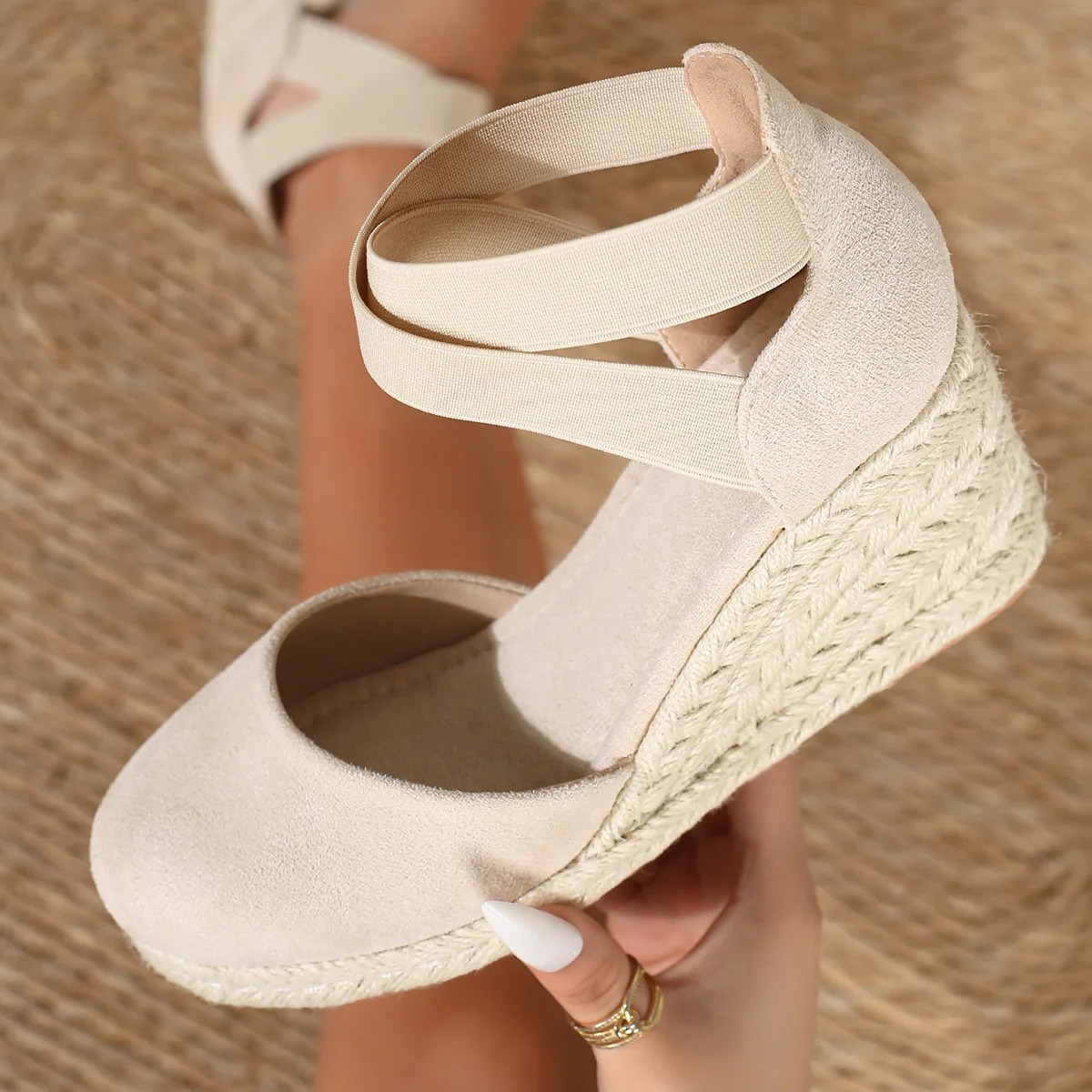 커버 토 여성용 에스파드리유 웨지 샌들 발목 스트랩 여 - Espadrille Slip On 리뷰 및 가격