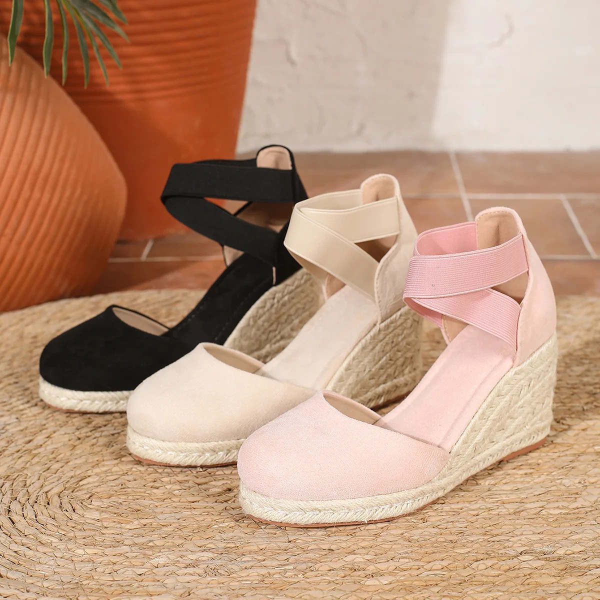 커버 토 여성용 에스파드리유 웨지 샌들 발목 스트랩 여 - Espadrille Slip On 리뷰 및 가격