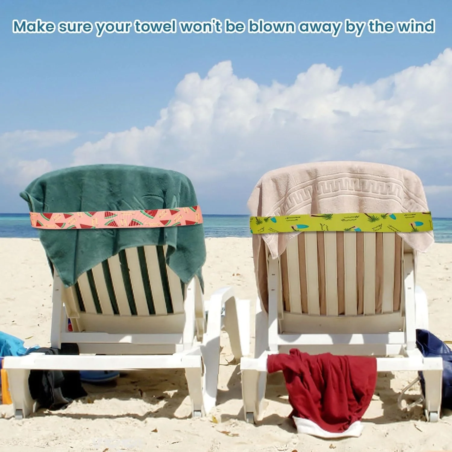 해변 의자 용 5Pcs 대형 수건 밴드 크루즈 의자 수 - Beach Towel Large 리뷰 및 가격