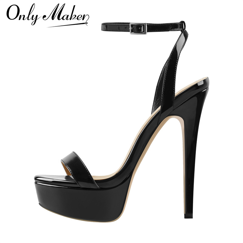 Onlymaker 여성 플랫폼 스틸레토 하이힐 라운드  - Casual Sandal Leather 리뷰 및 가격