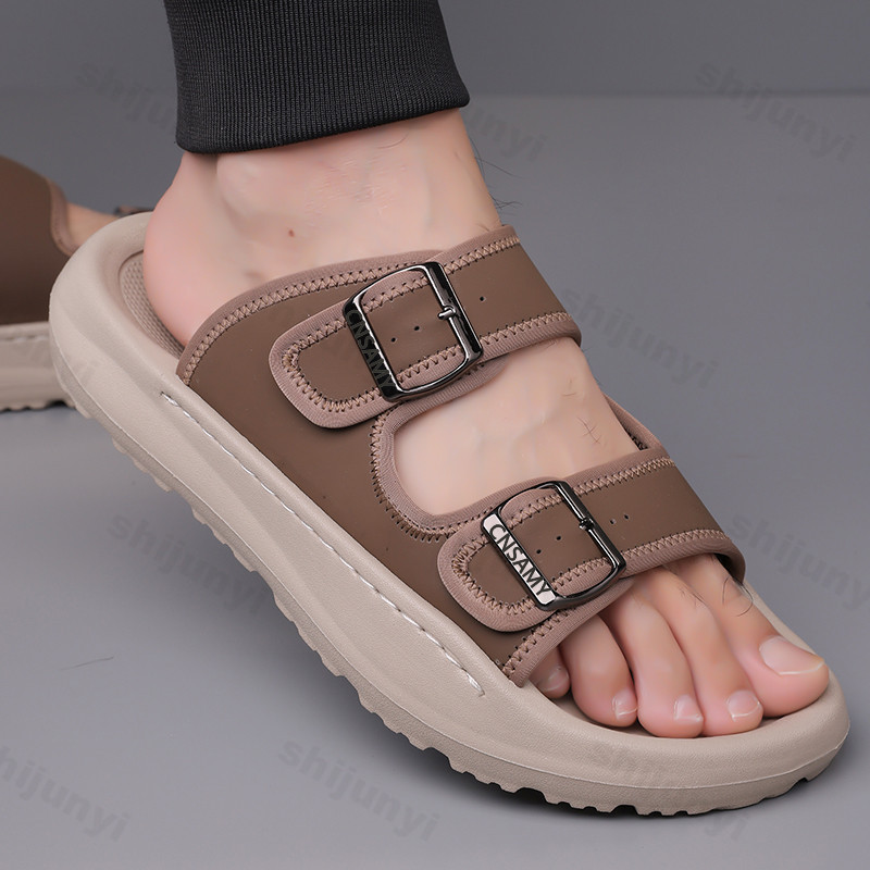 남자 슬리퍼 2025 여름 통기성 야외 비치 샌들 미끄 - Flip Flop Leather Men 리뷰 및 가격