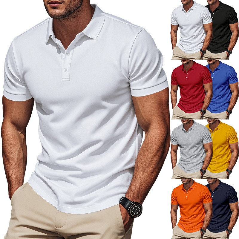 캐주얼 슬림핏 셔츠 반팔 화이트 버튼 프론트 셔츠 네이 - Polo Shirt Pique 리뷰 및 가격