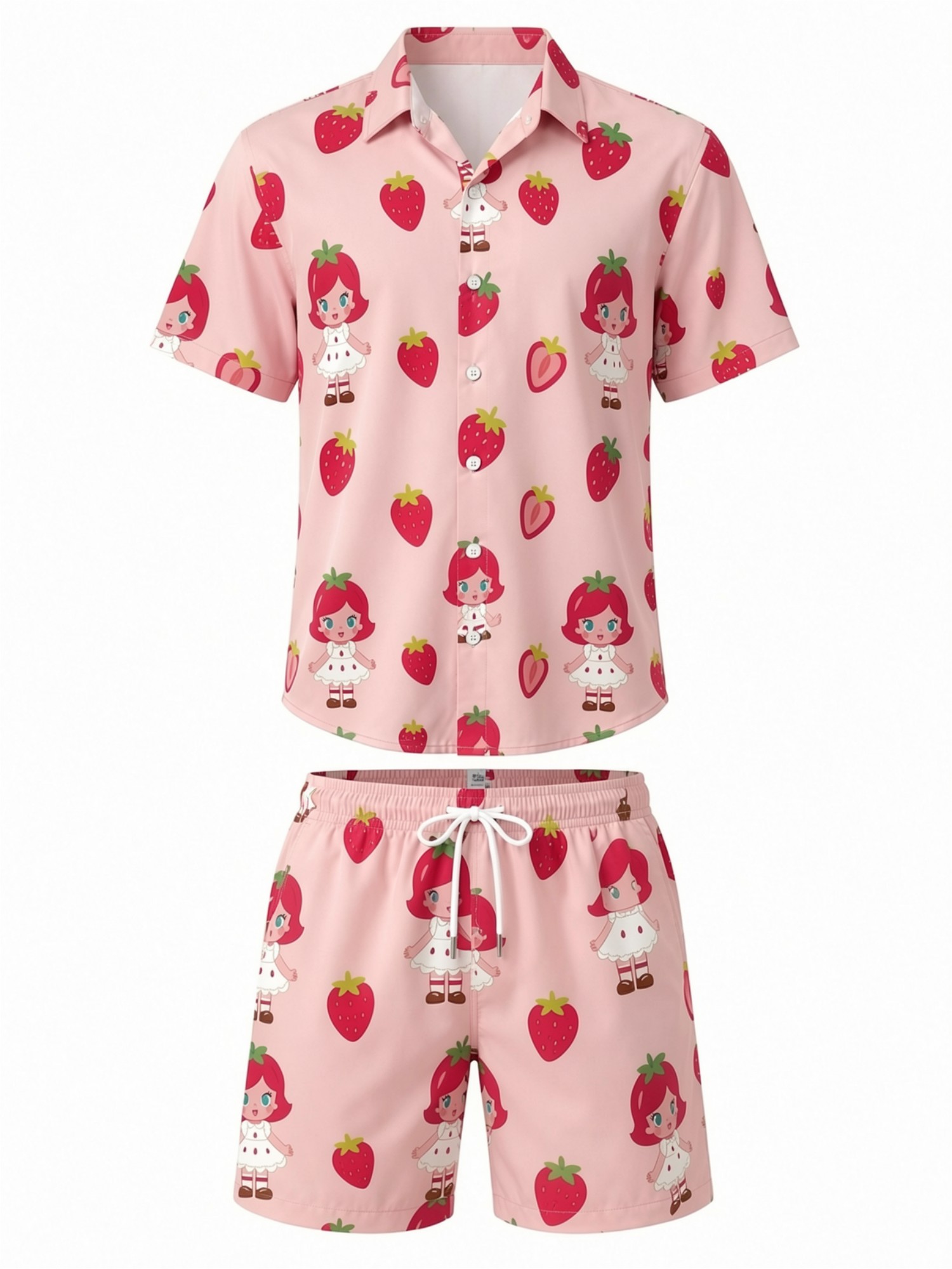 남성용 꽃무늬 반팔 셔츠와 드로스트링 반바지 세트, 해 - Resort Shirt Floral 리뷰 및 가격
