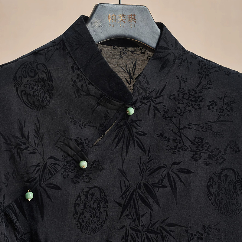 레트로 얇은 셔츠 새로운 중국 스타일 Cheongsam - Shirt Camp Collar 리뷰 및 가격