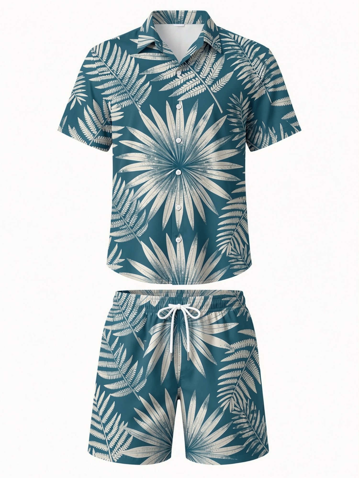 남성용 플로럴 반팔 셔츠와 드로스트링 반바지 세트, 해 - Resort Shirt Floral 리뷰 및 가격