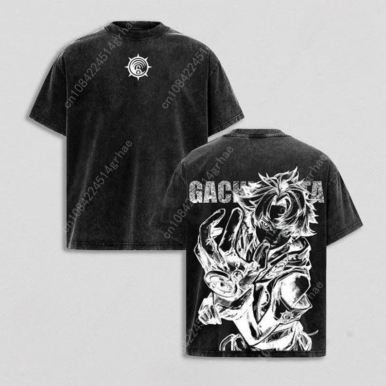 Gachiakuta 빈티지 애니메이션 워시드 셔츠 애니 - Tee Graphic Print 리뷰 및 가격