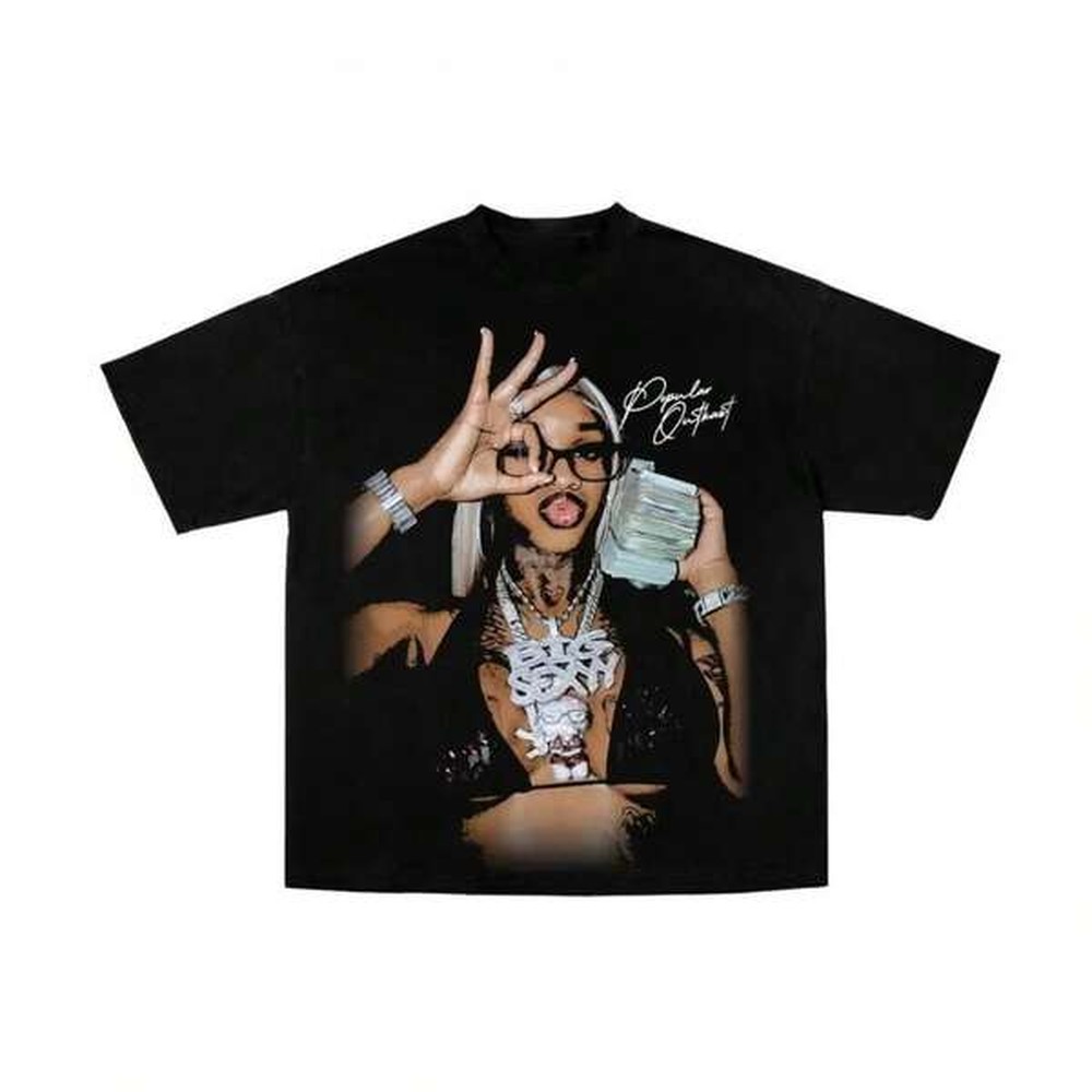 레드 게토 슈퍼스타 그래픽 티셔츠, 100% 면 크루넥 - Tee Graphic Print 리뷰 및 가격